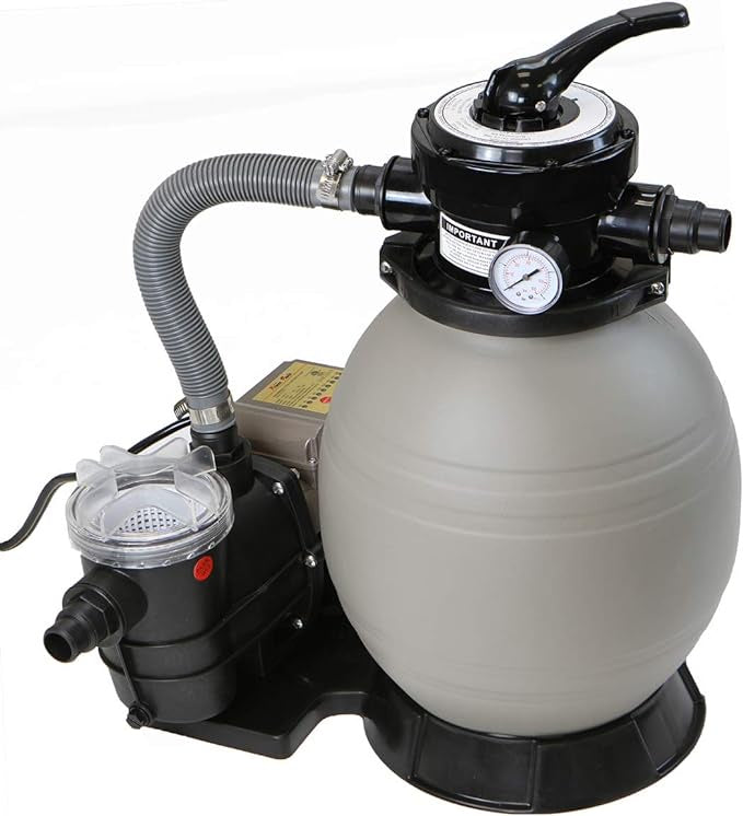 XtremepowerUS 13" Sand Filter Pump for Above Ground Pool Sand Filters Pool w/ 3/4HP 2640GPH Digital/Timer up to 10,000 Gallons (SKU: 75159-2)