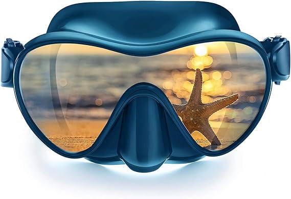 Diving Mask Panoramic HD Swim Snorkel Mask, Anti-Fog Swim Goggles for Adults
