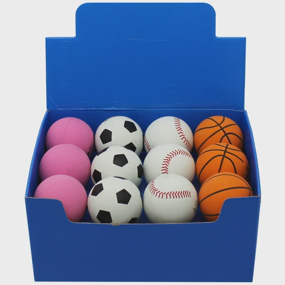 Rubber Ball Assortment in Countertop Display