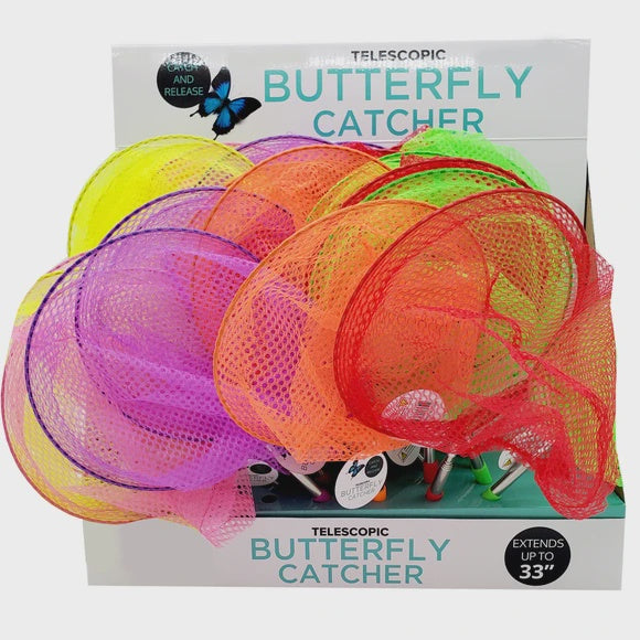 33" Telescopic Butterfly Net in Countertop Display -Asst. Colors Kole Imports